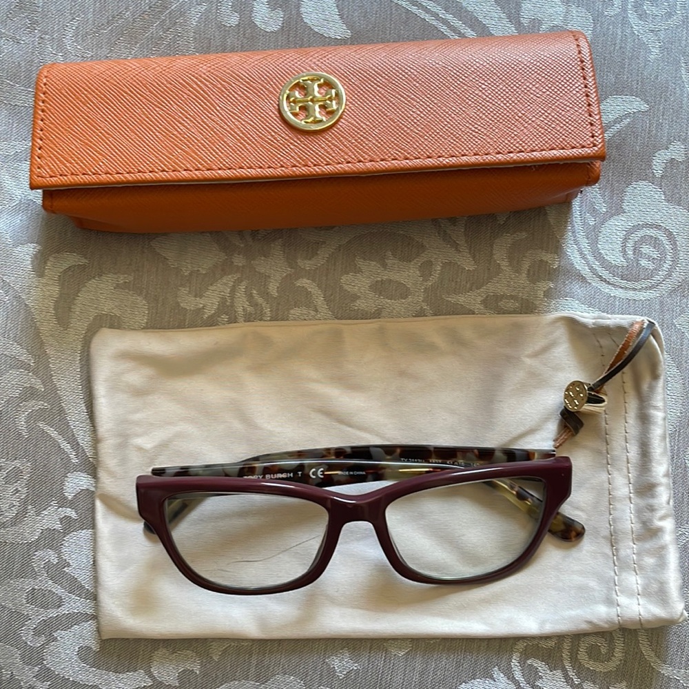 Tory Burch eyeglass frames for your prescription needs maroon/dark purple